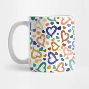 Colorful Heart-Adorned Design Mug